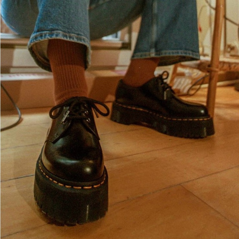 1461 SMOOTH LEATHER PLATFORM SHOES DR. MARTENS